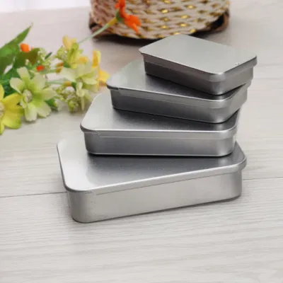 New Sliding Lid Tinplate Boxes Empty Metal Storage Jar Logo Printing Packaging Tin Box Custom Packing