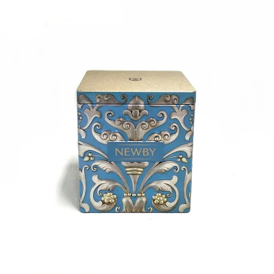 Custom Embossed Airtight Green Tea Black Tea Packaging Metal Square Tin Can