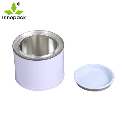 Custom Logo Printed Mint Paint Round Empty Metal Aluminum Tin Can, Metal Container