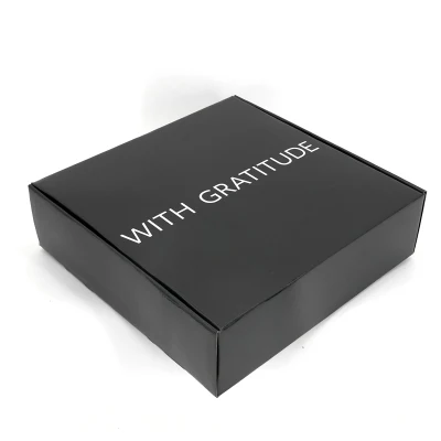 Black Personalized E-Commerce Cardboard Paper Packaging Corrugated Shipping Mailer Box