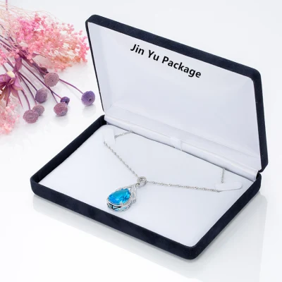 Luxury Handmade Elegant Metal Velvet Necklace Gift Jewelry Packing Box