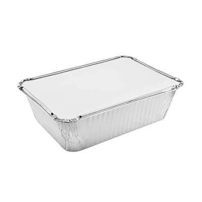 Small Aluminum Foil Containers with Lids, Freezer Tins, Disposable Baking Tray for Food, Take out, Individual Foil Pans with Clear Lids for Leftover Storage