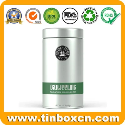 250g Cylindrical Tall Large Metal Mixed Nuts Tin with Embossing