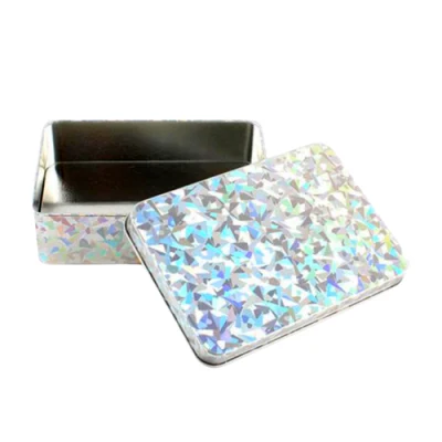 Wholesale Custom Tinplate Plated Storage Container Decorative Emboss Metal Can Rectangular Small Size Tin Box for Tarot Card