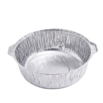 Factory Supply Oblong 5*4 Inch 250ml Recyclable Aluminum Foil Container Aluminum Lunch Box Tin Tray Food Take out Foil Tray