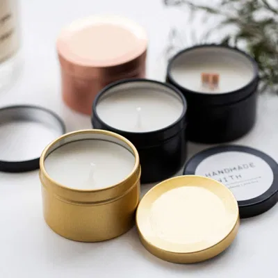 Hot Sale 2oz 60ml Aluminum Metal Tins Cans Cosmetic Cream Lip Balm Container for Candle Cream Crafts Pill with Lids