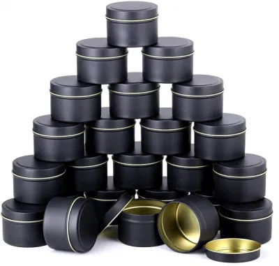 Hot Sale 2oz 60ml Aluminum Metal Tins Cans Cosmetic Cream Lip Balm Container for Candle Cream Crafts Pill with Lids