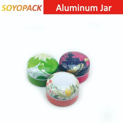 Wholesale Round Decorative Gift Empty Tin Can Jars Aluminum Metal Candle Tins