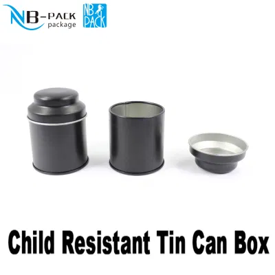 High Quality Sliding Candy Can Child Proof Tin Resistant Pre Roll Metal Can Packaging Tin Case Custom