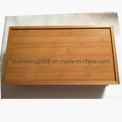Bamboo Tea Bag Box Wood Tea Storage Tin Box with Clear Lid