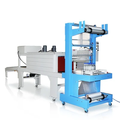 High Speed Automation Film Wrapping Machine Automatic Big Infusion Bottles Tins Sleeve Sealing &amp; Shrink Packing Machine