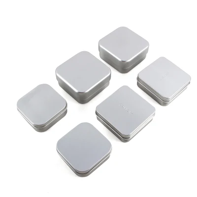 Hot Sell Small Rectangle Food Cosmetics Aluminum Tin Square with Lid for Soap
