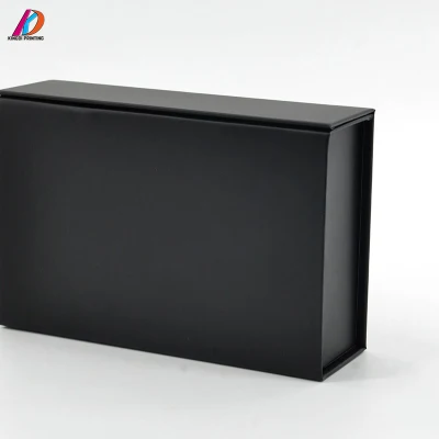 Wholesale Luxury Foldable Black Color Packaging Boxes with Logo Printing