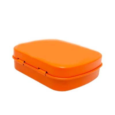 Wholesale Hinged Lid Tinplate Box Storage Container Rectangular Metal Packaging Food Grade Mint Tin Can for Mint