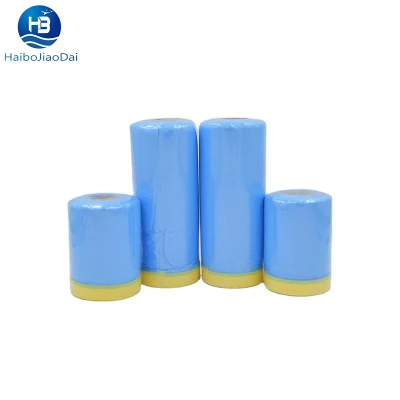 Factory Supplies 450mm Plastic Transparent Masking Film Pre Taped Masking Roll Film for Use in Painting