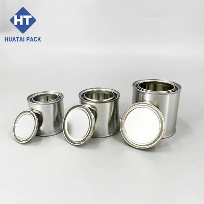 Factory Paint Tin Can with Lever Lid 1pint Small Round Tin Can for Paint