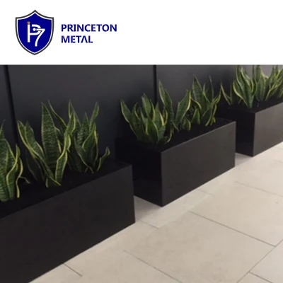 Metal Powder Coated Rectangular Aluminum Planter Box