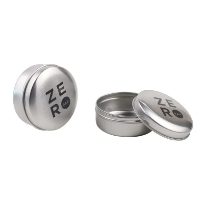 Silkscreen Printing Plain Silver Color Aluminum Jar Tin Packaging