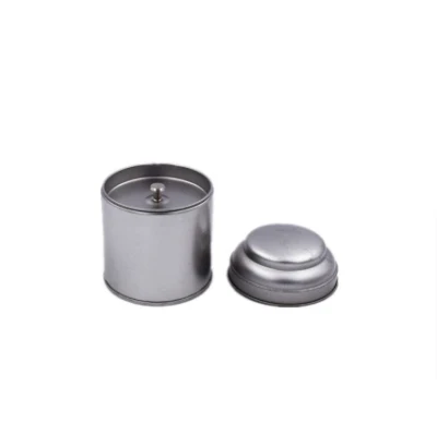 Custom Logo Round Cap Lid Tin Can Metal Canister Candle Jar Candy Jar