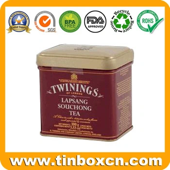 Rectangular Metal Tea Tin Container with Food Grade