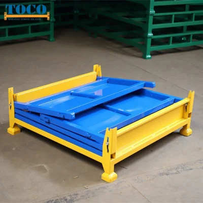 Factory Supply CE Certified Foldable Stackable Customized Steel Metal Box Container Cage
