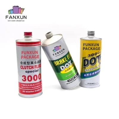 Factory OEM Metal Motor Oil Tin Can Packaging Customized Logo Engine Oil Tin Can Cmyk Lubricants Oil Tin Can
