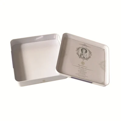 Custom Thin Biscuit Chocolate Flower Tea Fruit Tea Packaging Square Tin Box