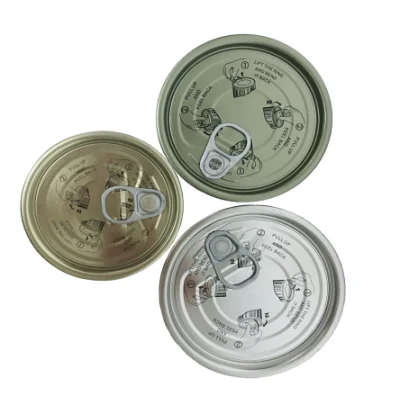 Hongbo Manufacture 73mm Golden Silver Color Easy Open Top Lid Tin Open for Food Cans Packaging