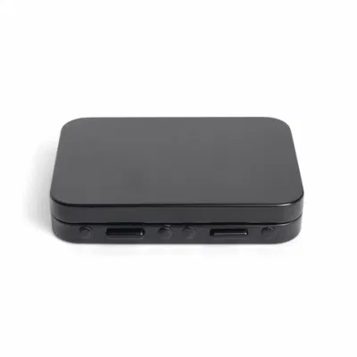 Black Square Storage Box Coin Car Key Tin Box Tin Flip Child Resistant Tins Cans