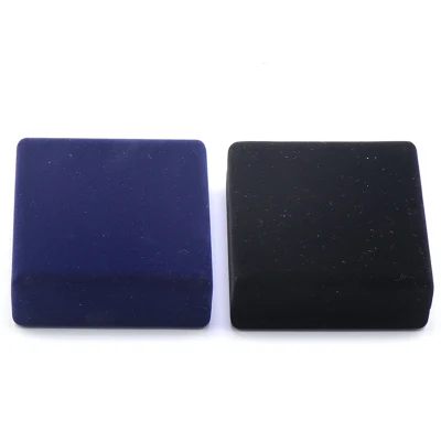 Factory Custom Made High Quality Packing Box Manufacturer Customized Blue Velvet Wrapped Plastic Package Gift Box Bespoke Square Metal Medal Souvenir Coin Box