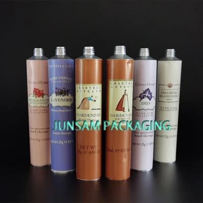 Small Capacity Cream Crema De Manos Metal Tube Pure Aluminum Container with Bottom Latex