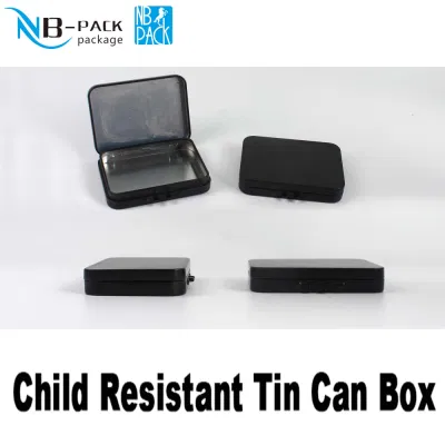 New Style Metal Custom Printed Gift Tin Box Sliver Custom Size Shape Candy Tin Child Proof Child Resistant Tin Box