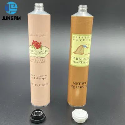 Small Capacity Cream Crema De Manos Metal Tube Pure Aluminum Container with Bottom Latex