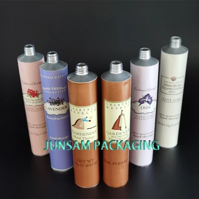 Small Capacity Cream Crema De Manos Metal Tube Pure Aluminum Container with Bottom Latex