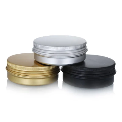 60ml Airtight Tea Window Aluminum Metal Screw Container Jar for Body Scrub