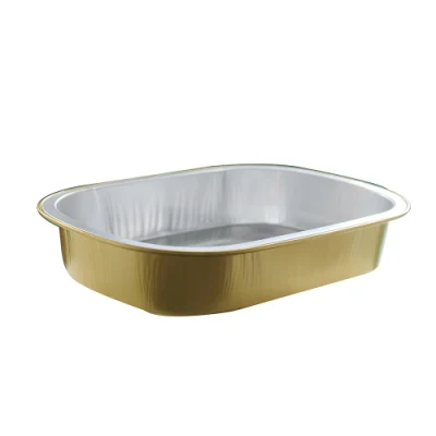 Fast Food Aluminum Foil Food Container/Box Disposable Aluminum Tin Foil Baking Pan/Tray