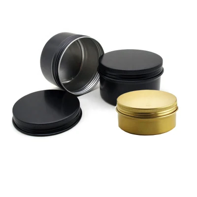 60ml Airtight Tea Window Aluminum Metal Screw Container Jar for Body Scrub