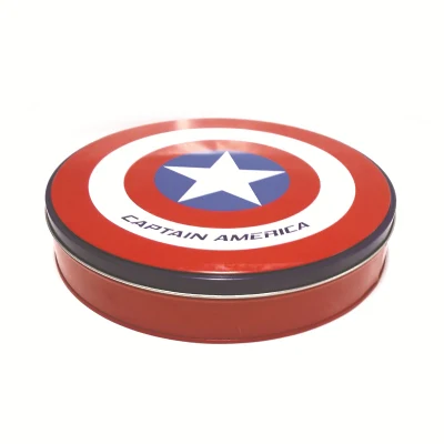 Brc Factory Custom Big Round Biscuit Cookie Packaging Metal Candy Tin Box