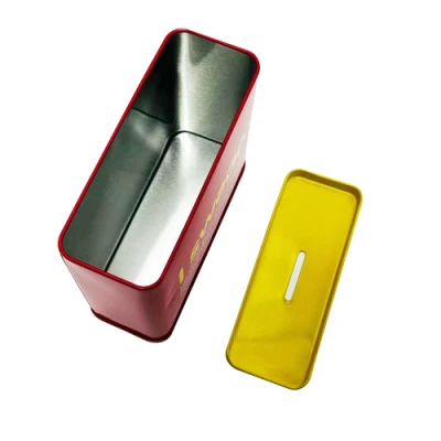 Factory Custom Collectibles Small Tin Can Money Box Metal Square Piggy Bank Tin Plate Money Saving Tin Box for Child