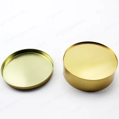 Food Grade Gold Round Metal Tin Plate Box for Tea/ Snacks Gift Packaging Box