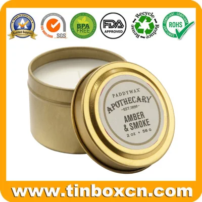 Empty Essential Mini Tin Candle Boxes for Birthday, Travel Tin Cans
