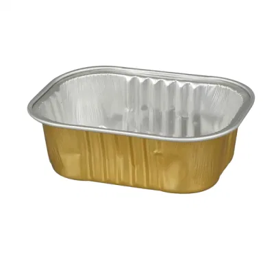 Fast Food Aluminum Foil Food Container/Box Disposable Aluminum Tin Foil Baking Pan/Tray