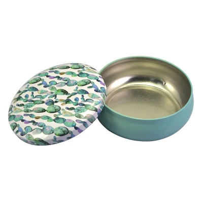 16 Oz Custom Printed Luxury Big Round Tin Can with Lid for Candles Metal Candle Tin