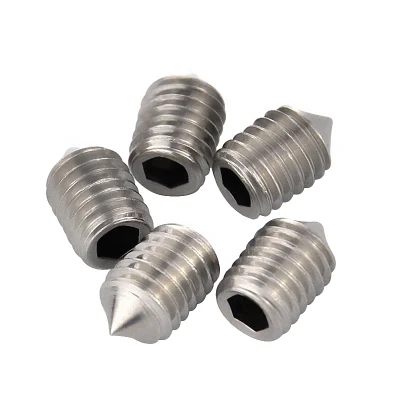 Stainless Steel Headless Hexagon Socket with Cone Point Set Screws DIN934