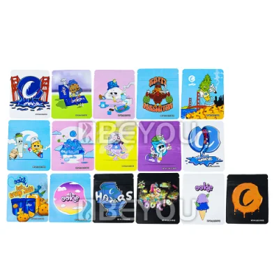 3.5g Mylar Bag Tobacco Storage Sealed Aluminum Foil Packaging Stands up OPP Pouches Customize