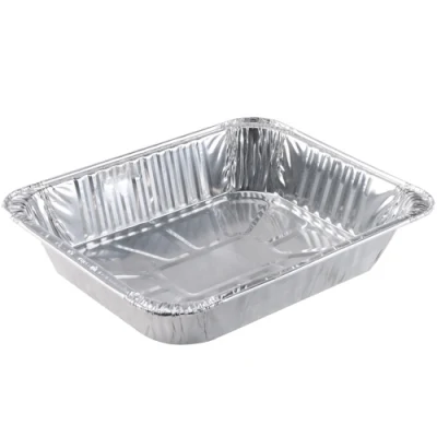 Disposable Takeout Package High-End Aluminum Foil Lunch Box Tin Foil Lunch Box Round Thickened Gold Hot-Sealed