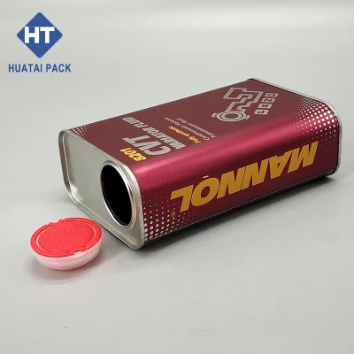 Customized Logo Tin Box, 1 Liter Small Tin Can, Tin Can Manufacturer Hot Sale 1 Quart Small Square Tin Can Container for Oil Packing