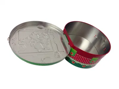 Hot Sale Round Shaped Tin Box Printed Tin Box Perfume and Cosmetic Tin Cans Metal Box for Packing