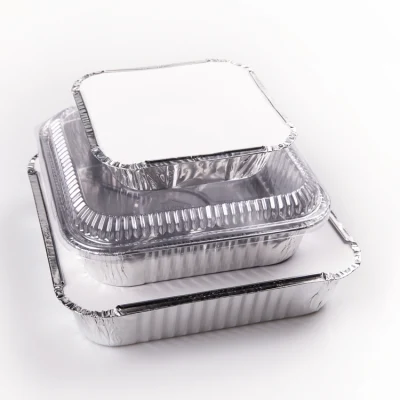 Disposable Takeout Package High-End Aluminum Foil Lunch Box Tin Foil Lunch Box Round Thickened Gold Hot-Sealed
