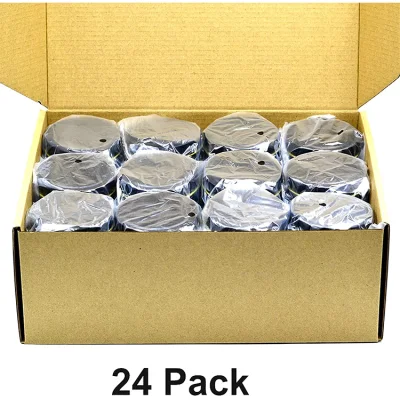 Fancy Solid Color Printed 2oz Seamless Small Metal Holder Travel Candle Tin Can
